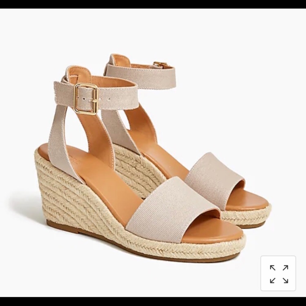 Jcrew canvas wedges